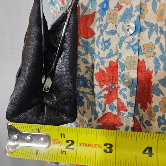 VTG Jessica McClintock Gunne Sax Satin Formal Bag Black The Classic Clamshell - Picture 4 of 6